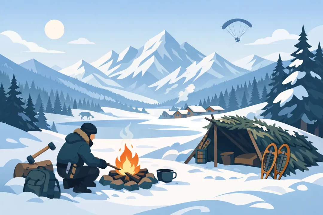 Winter Bushcraft Tirol richtig erleben