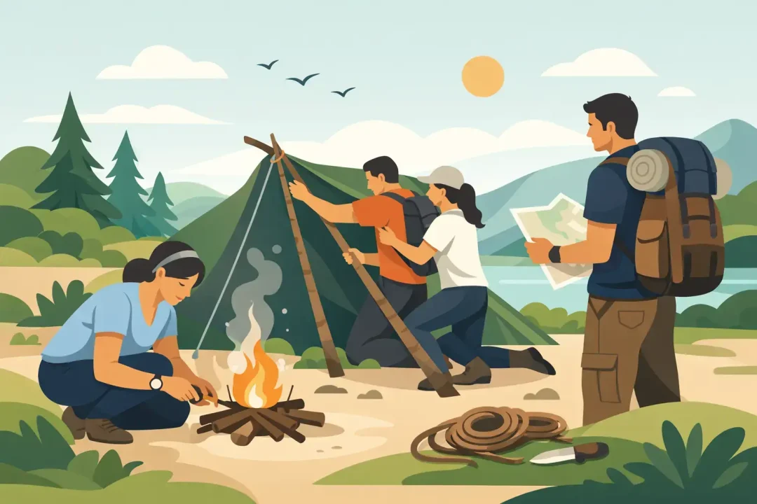 Teamentwicklung durch einen Survival-Workshop